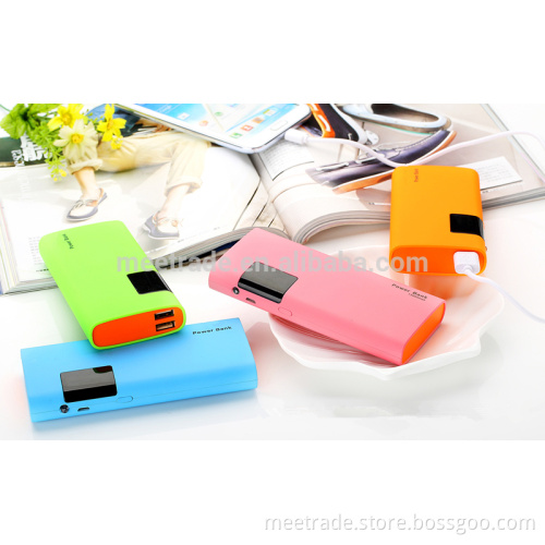 Sections five Li-on battery rechargeable with LCD display 15000mah/20000mah colorful charging treasure